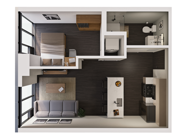 1 Bedroom Penthouse B Entire floor plan